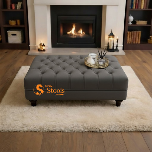 Maya velvet footstool ottoman - maya,