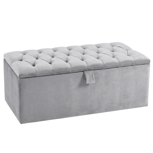 Grey chesterfield soft plush - grey,