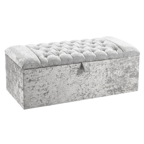 Luxury silver crushed velvet - silver,