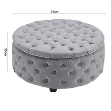 Chesterfield Footstool Plush